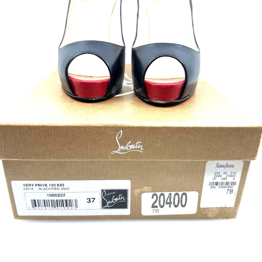 🔥🔥Like New Christian Louboutin Very Prive 120 KID Signature Heels Size 37 - Picture 16 of 16
